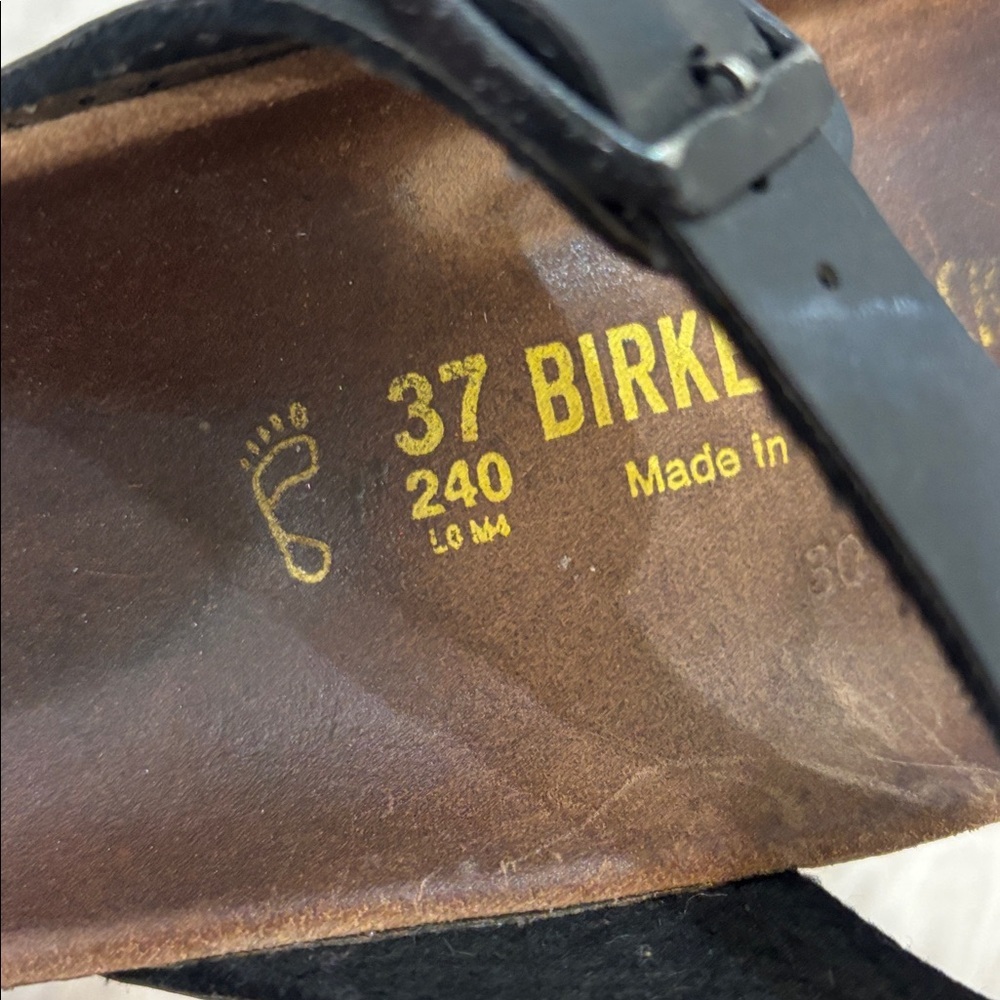 Birkenstock Black Sandals SIZE 6 WOMEN IN GOOD CONDITION - Picture 4 of 8
